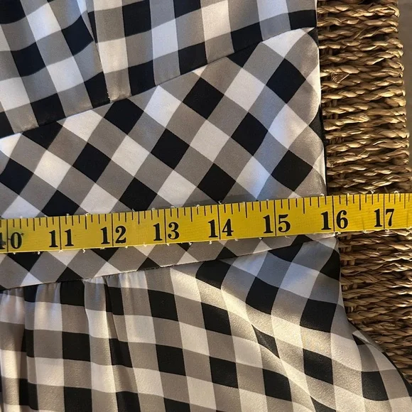 White House Black Market Black and White Gingham Midi Dress - Picture 10 of 11